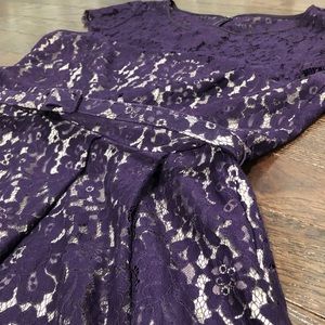 Purple Lace Dress, size 14